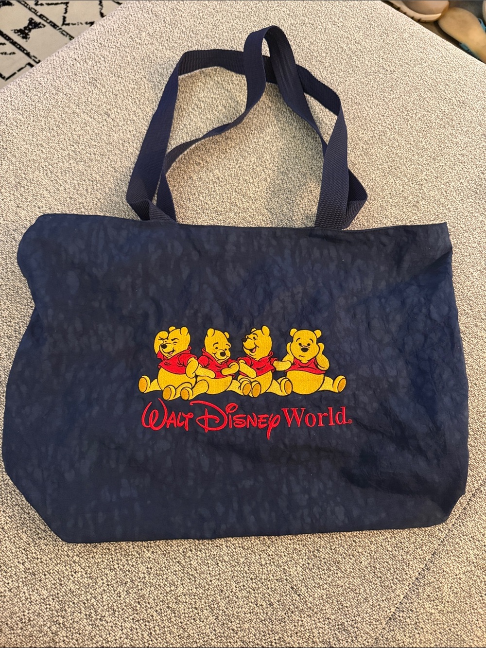 Disney Navy Tote Bag with Yellow Winnie the Pooh Design